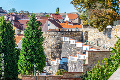 Fortification walls and baileys in historical city centre of Litomerice, Czech Republic. photo