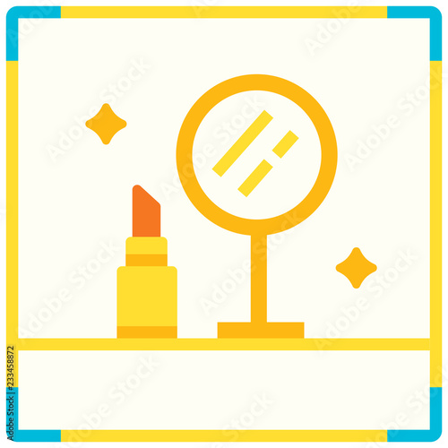 Beauty blogger content flat illustration