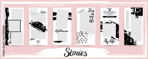 Trendy editable template for social networks stories , vector illustration. Design backgrounds for social media.

