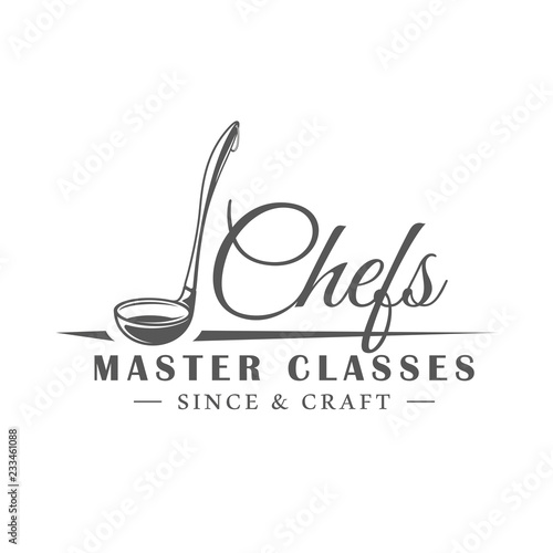 Cooking label isolated on white background