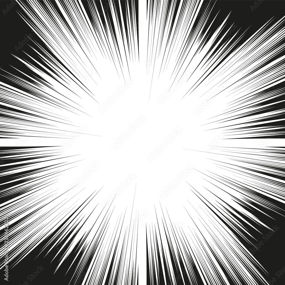 Obraz premium Comic book action lines. Speed lines Manga frame