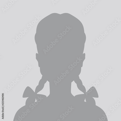 Person gray photo placeholder little girl