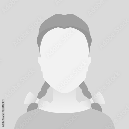 Person gray photo placeholder little girl