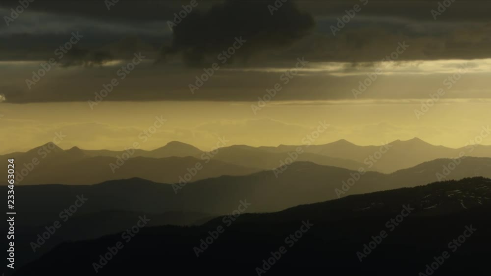 Aerial sunrise view Grand Teton mountain range USA Aerial sunrise view Grand Teton mountain range USA