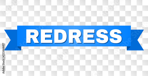 Photos REDRESS text on a ribbon