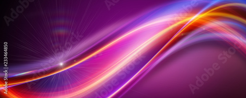 Futuristic wave panorama background design illustration with lights