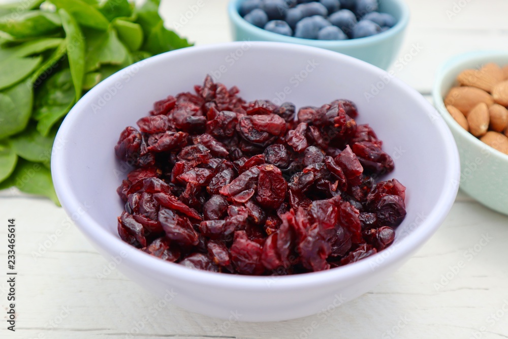Bowl of Dried Cranberries Bowl of Dried Cranberries
