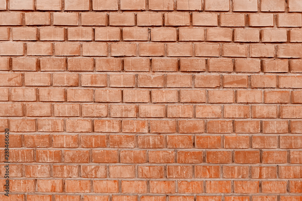 Old red brick wall background