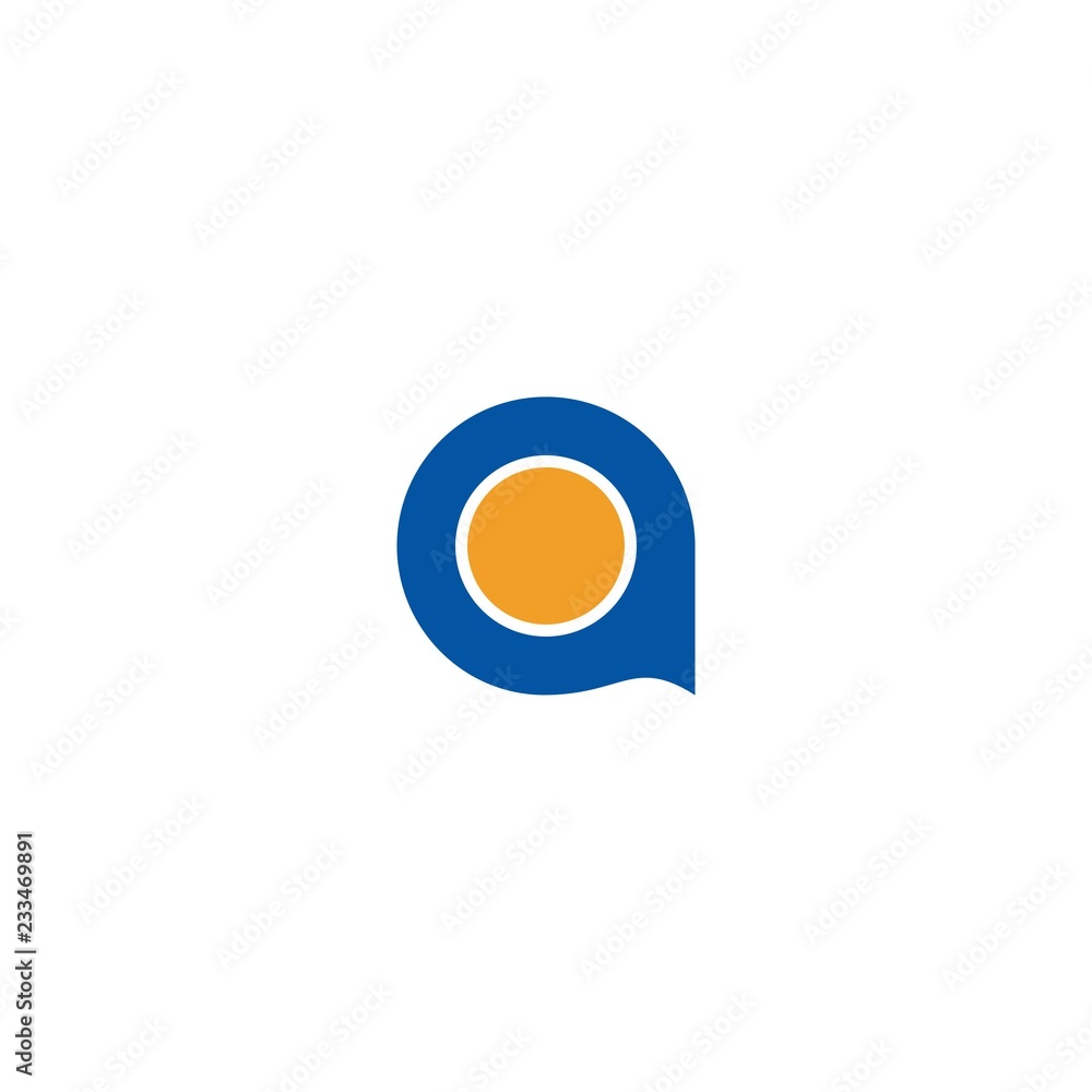 Abc Initial Letter on Shape Logo Vector