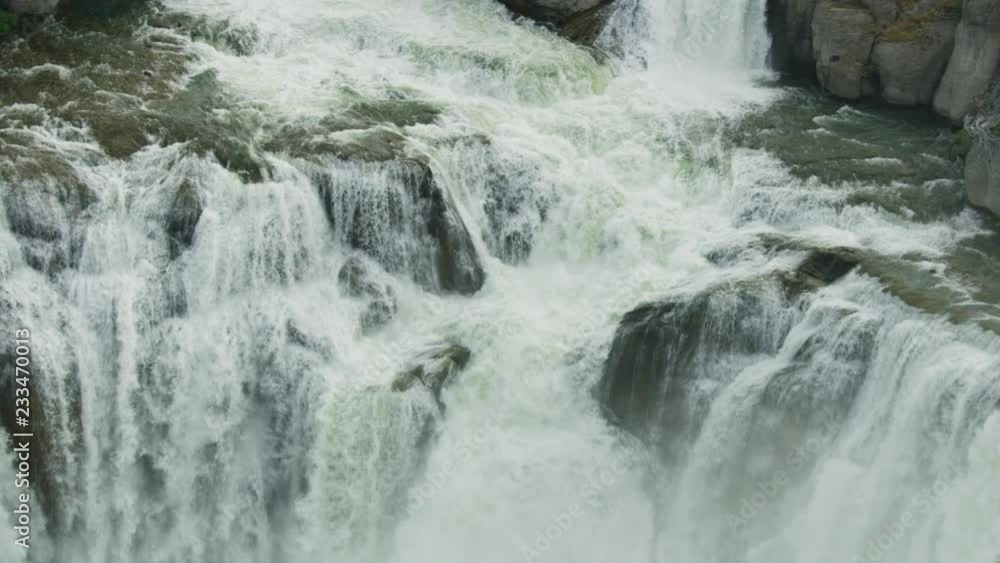 Aerial view Magic Valley Twin Falls waterfall USA Aerial view Magic Valley Twin Falls waterfall USA