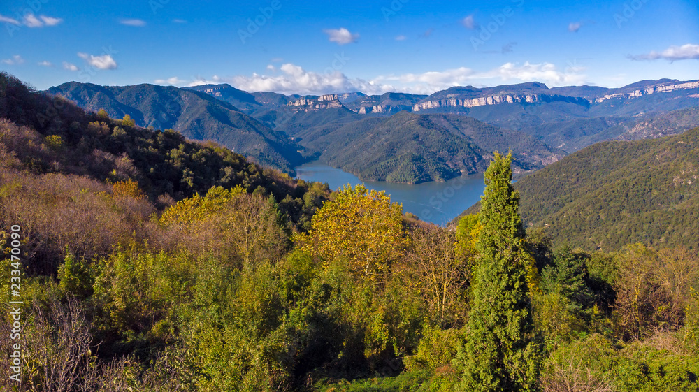 Fototapeta premium Beautiful spanish landscape near the small village Rupit