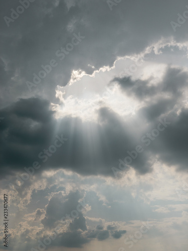 Canvas Print dramatic sky with clouds