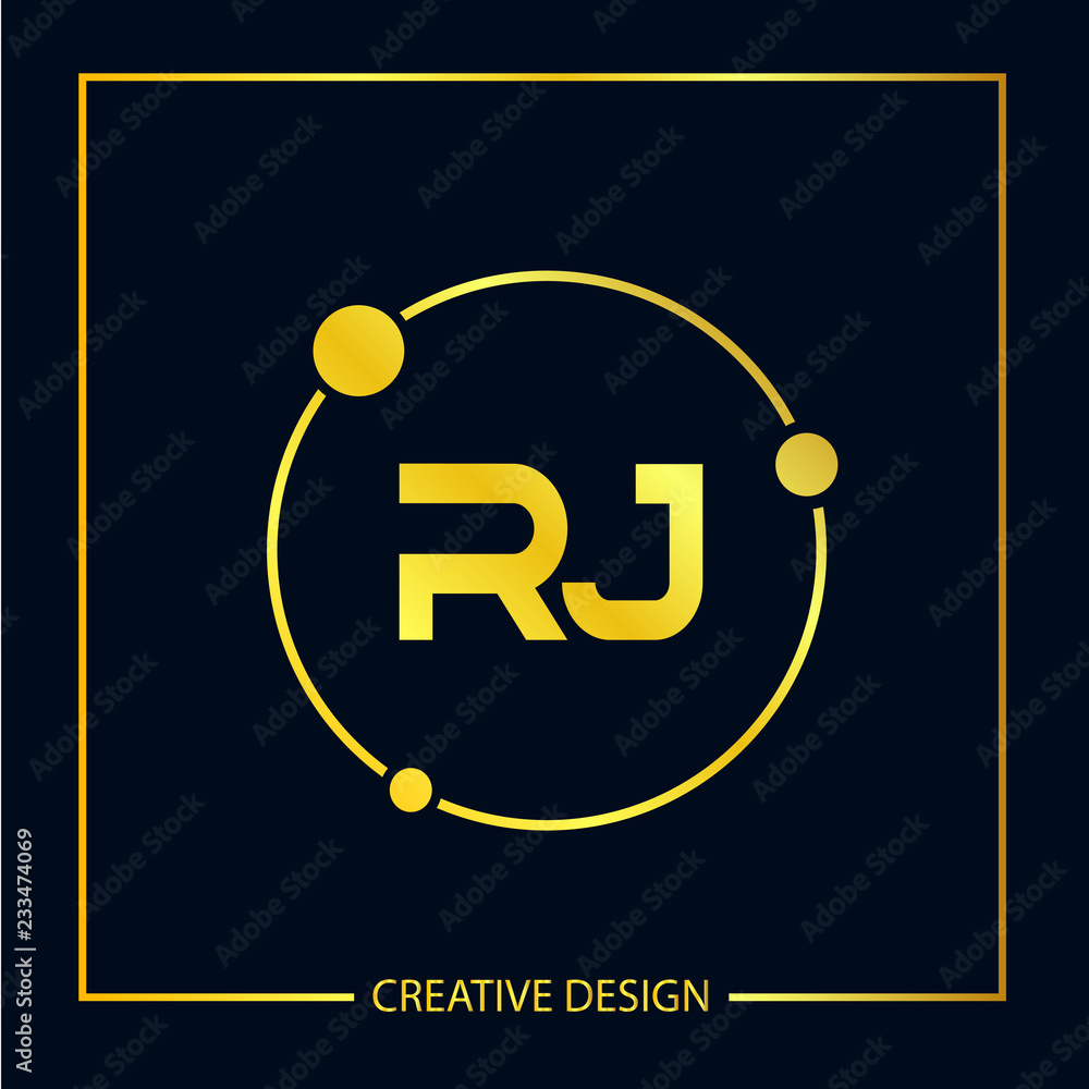 Obraz premium Initial Letter RJ Logo Template Design