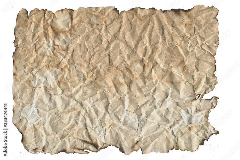 Fototapeta premium - Old coffee grunge paper texture. Vintage background for design and scrapbooking. Old, compressed and crumpled effect.