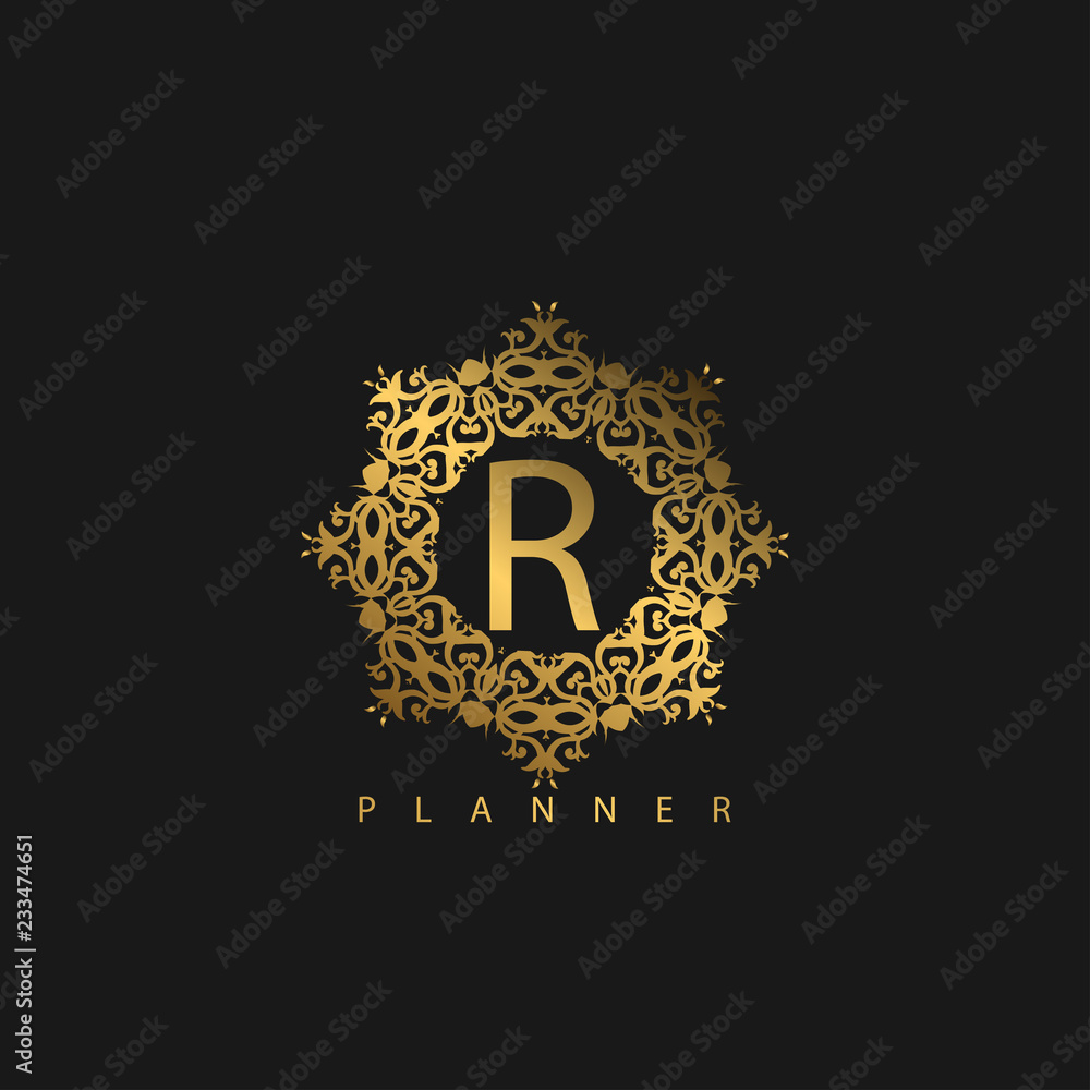 Logo Luxury with Golden Color Logo Luxury with Golden Color