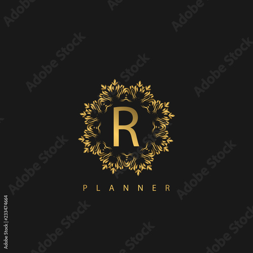 Logo Luxury with Golden Color