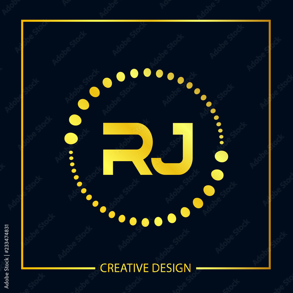 Obraz premium Initial Letter RJ Logo Template Design