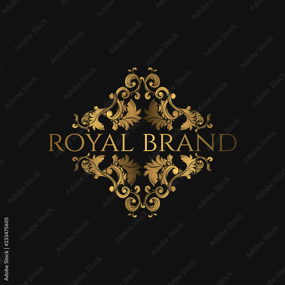 Logo Luxury with Golden Color
