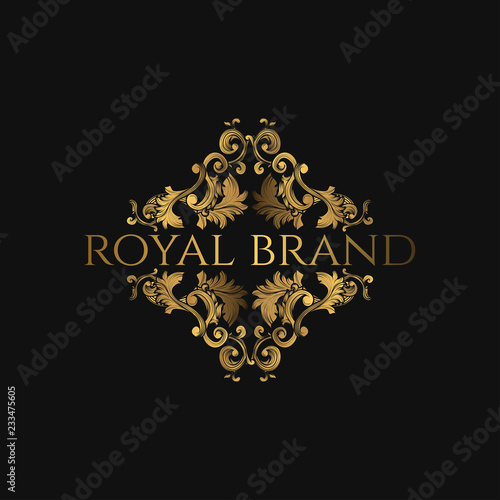 Logo Luxury with Golden Color