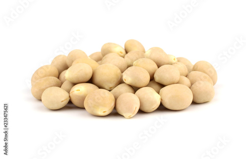 Lupin Seed  Beans  Isolated on White Background.