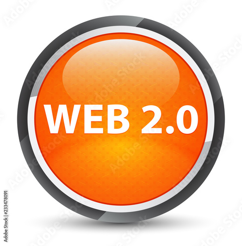 Web 2.0 galaxy orange round button