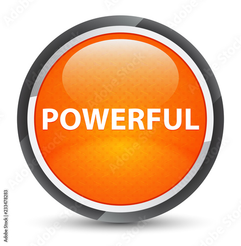 Powerful galaxy orange round button