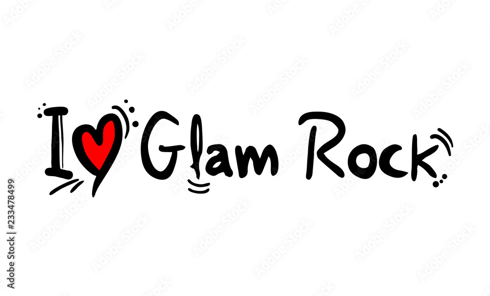 Glam Rock music style love