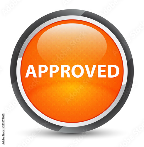Approved galaxy orange round button