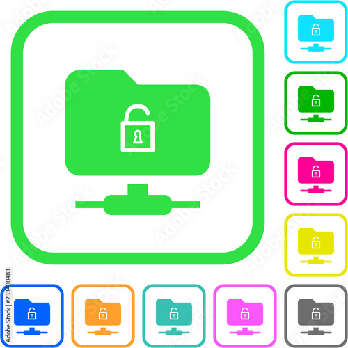 FTP unlock vivid colored flat icons