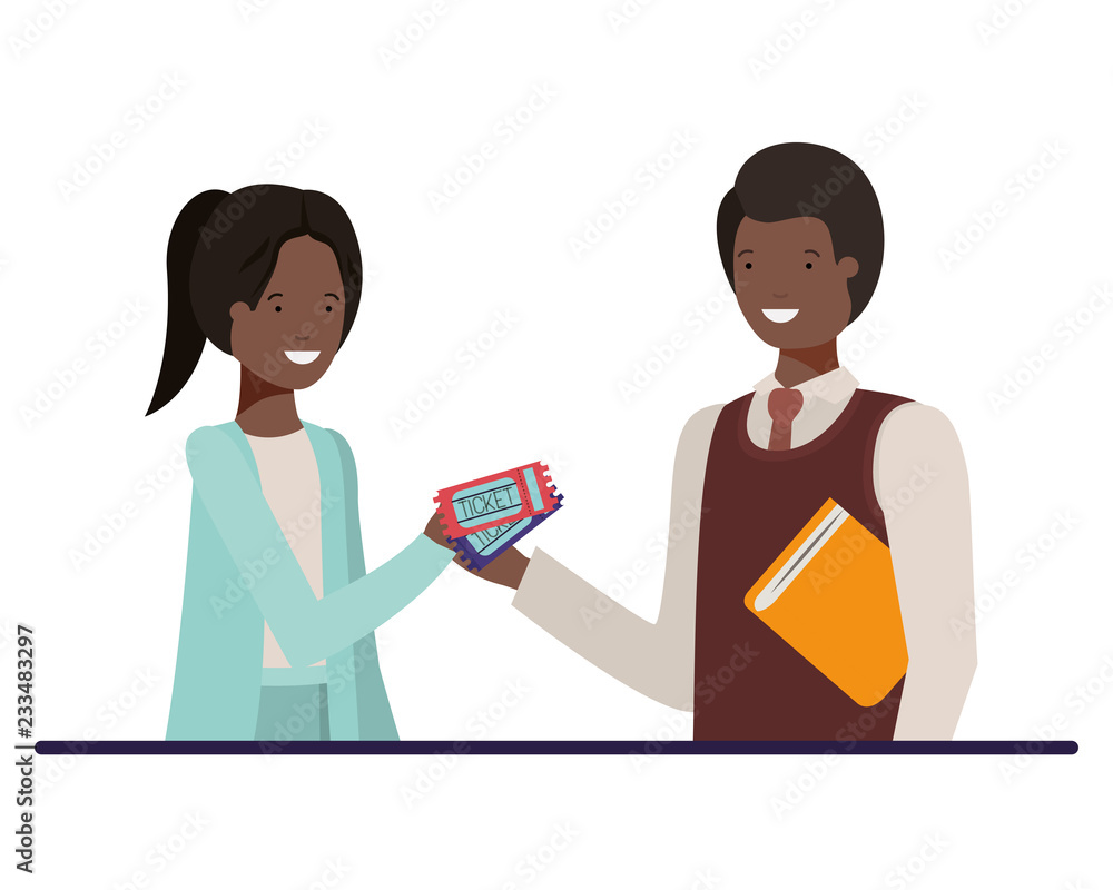 couple with shopping bag and book of diary couple with shopping bag and book of diary