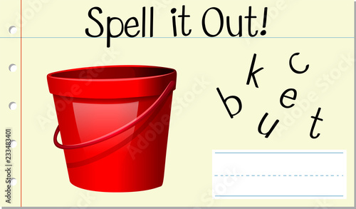 Spell English word bucket