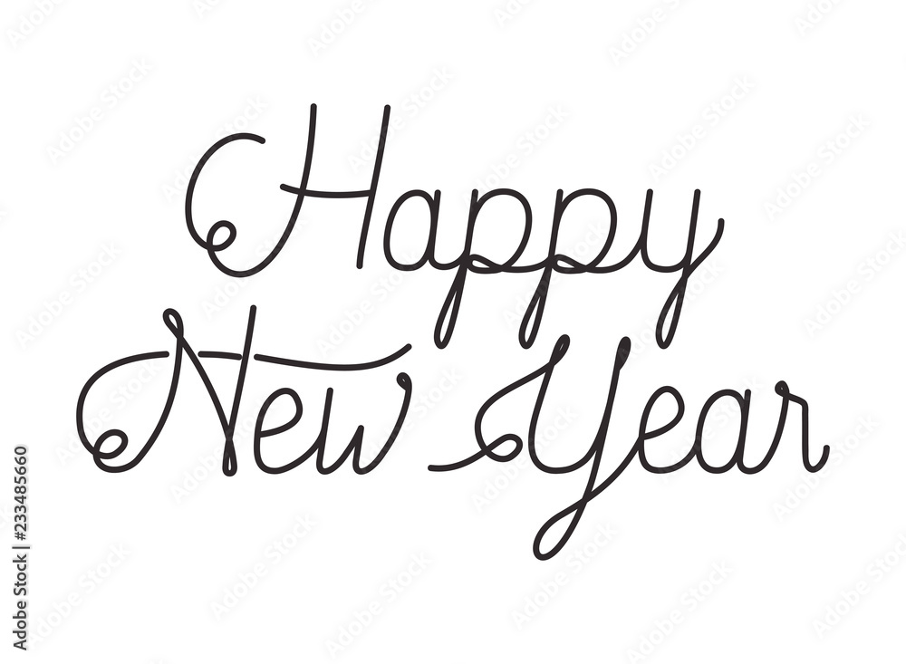 happy new year isolated icon happy new year isolated icon