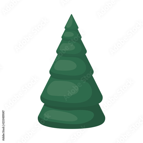green winter pine isolated icon