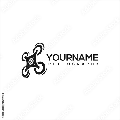 flying drone photography aerial logo design