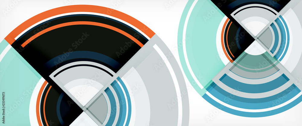 Obraz premium Multicolored round shapes abstract background