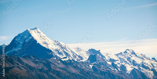 Panoramic view of Aoraki Mount Cook in New Zealand's South Island © Lab_Photo
