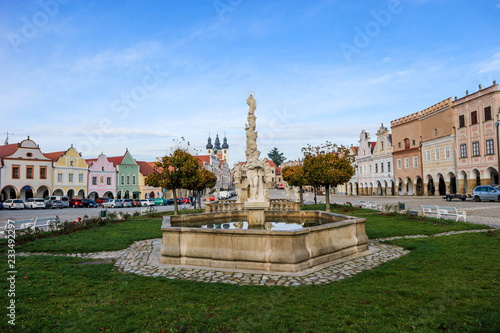Panoramic view of main square of medieval city Telc, Czech republic © Sergei Timofeev