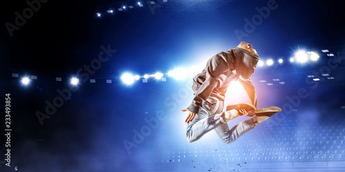 Dance is her passion. Mixed media