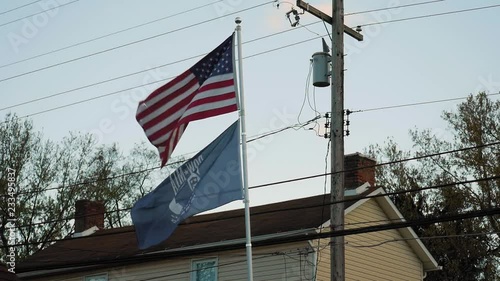 United States Flag blowing in the breeze on a windy day 60 Frames per second photo