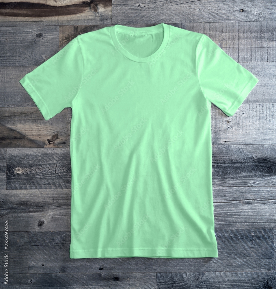 Light Mint Green Blank Tee Shirt Stock Photo | Adobe Stock