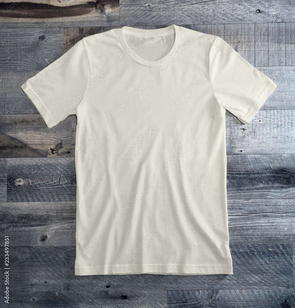 Natural Sand Color Blank Tee Shirt Stock Photo | Adobe Stock