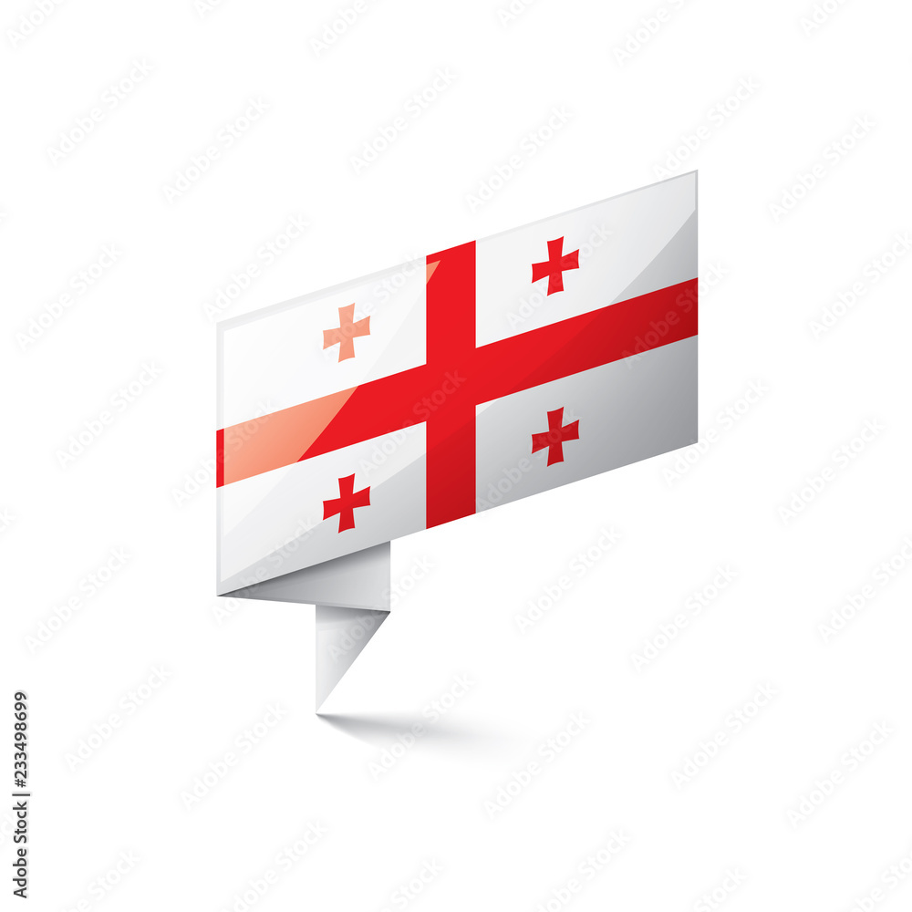 Georgia flag, vector illustration on a white background
