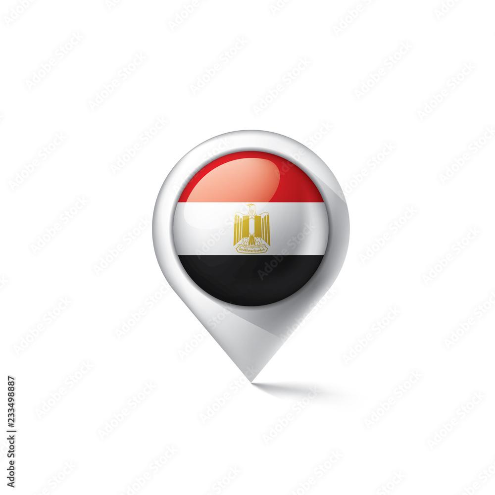 Egypt flag, vector illustration on a white background Egypt flag, vector illustration on a white background