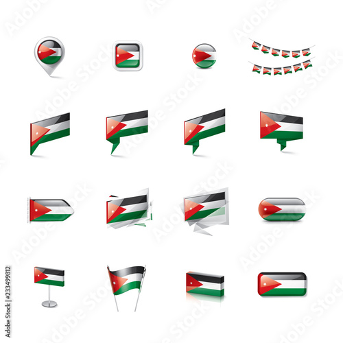 Free Download Jordan flag, vector illustration on a white background - GFXLoad