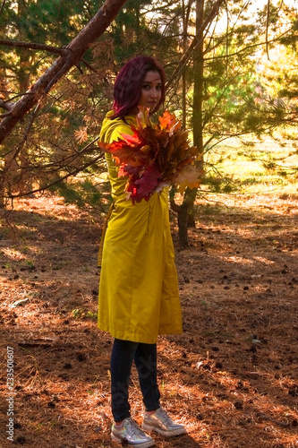 Autumn beautiful girl photoshoot