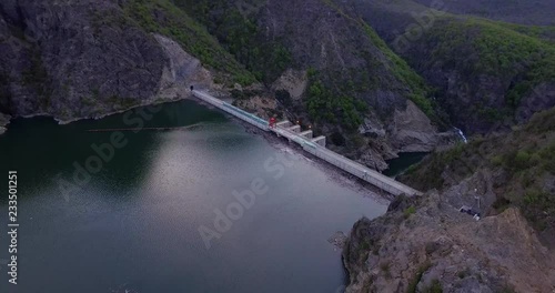 aerial view of the dam, Pangue power station photo