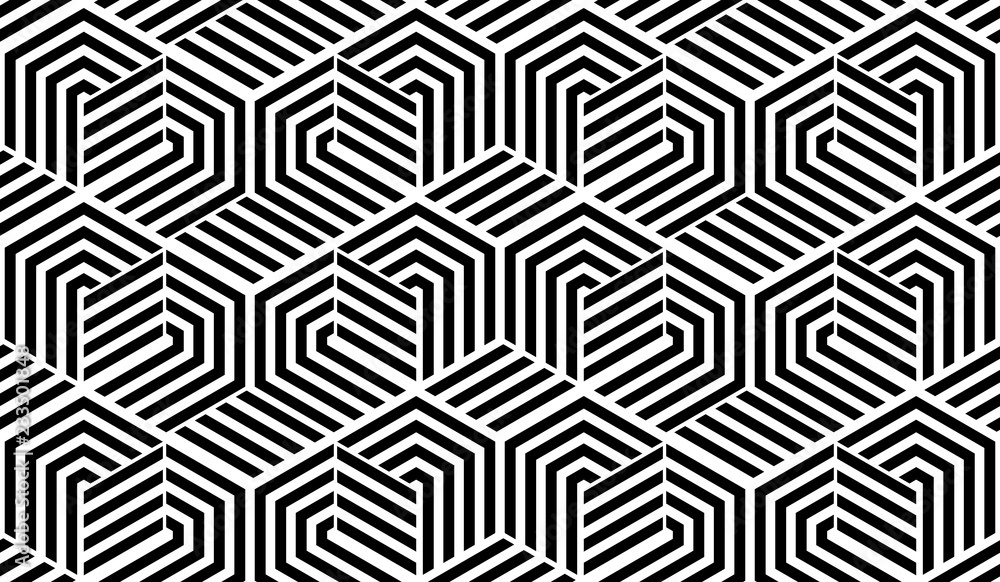 Abstract geometric pattern with stripes, lines. Seamless vector background. White and black ornament. Simple lattice graphic design Abstract geometric pattern with stripes, lines. Seamless vector background. White and black ornament. Simple lattice graphic design