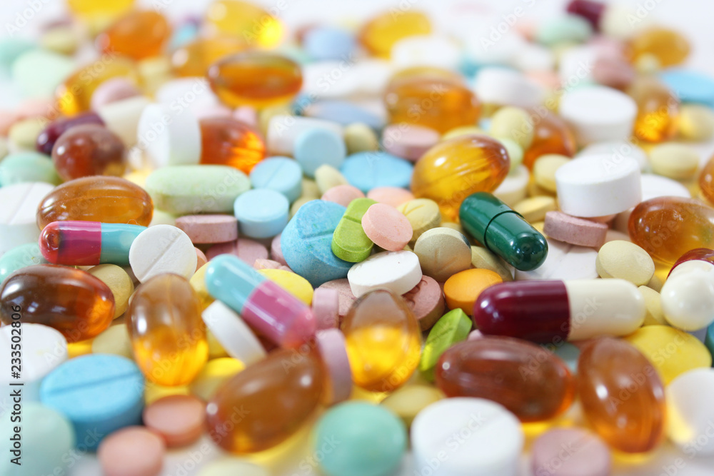 Close up view of various colorful medicine drugs, pills, capsules, tablets. Close up view of various colorful medicine drugs, pills, capsules, tablets.