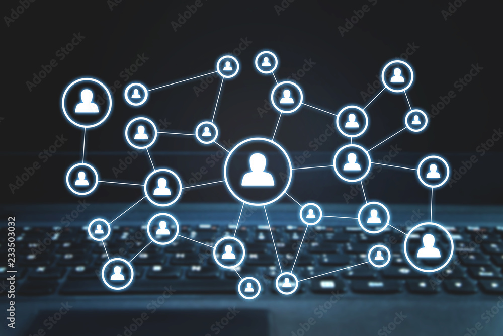 Business connection and social network. Business connection and social network.
