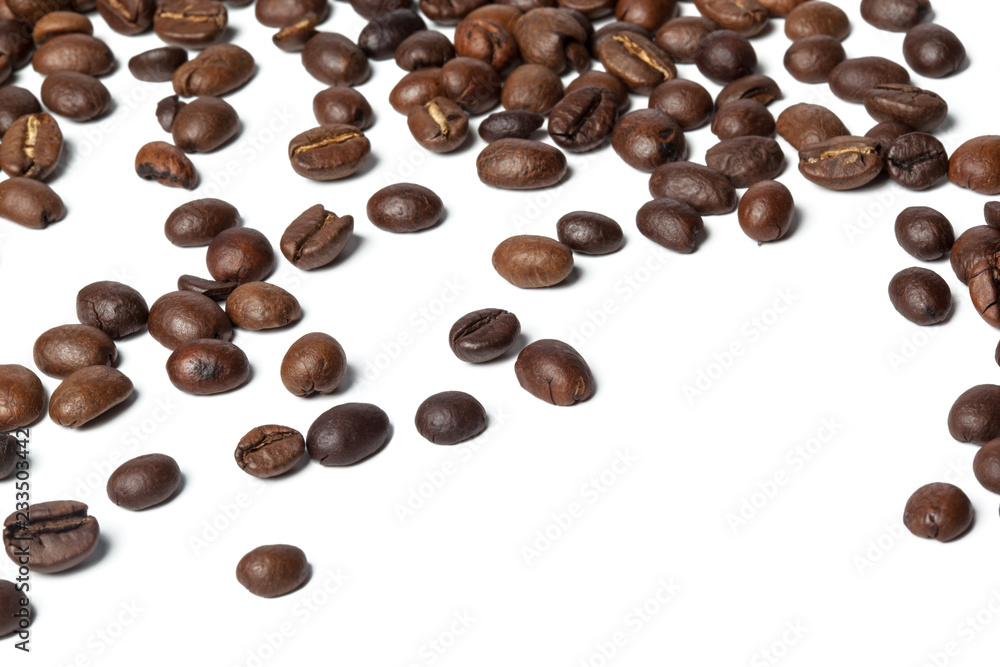 Naklejka premium coffee beans isolated on white background